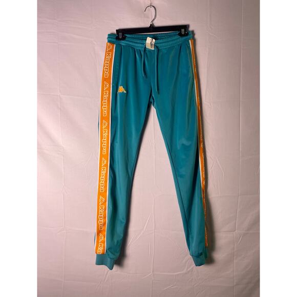 Kappa Blue/Green Yellow Jogger Pants Athletic Tie Waist Men's Size Small - Picture 1 of 2
